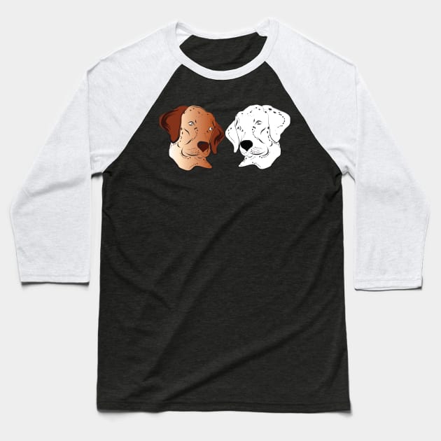 cartoon dog 3 Baseball T-Shirt by medo art 1